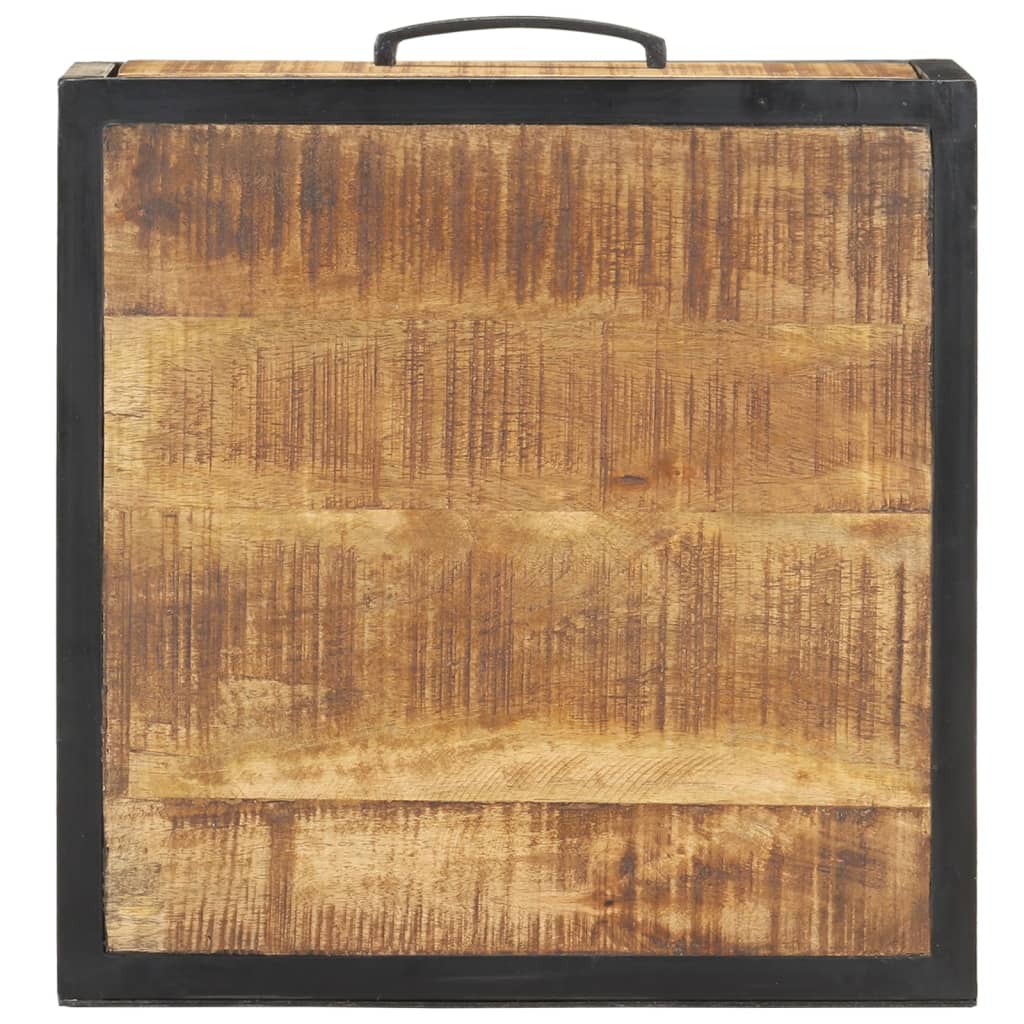Nachttisch 40x40x35 cm Raues Mangoholz - Pazzar.ch