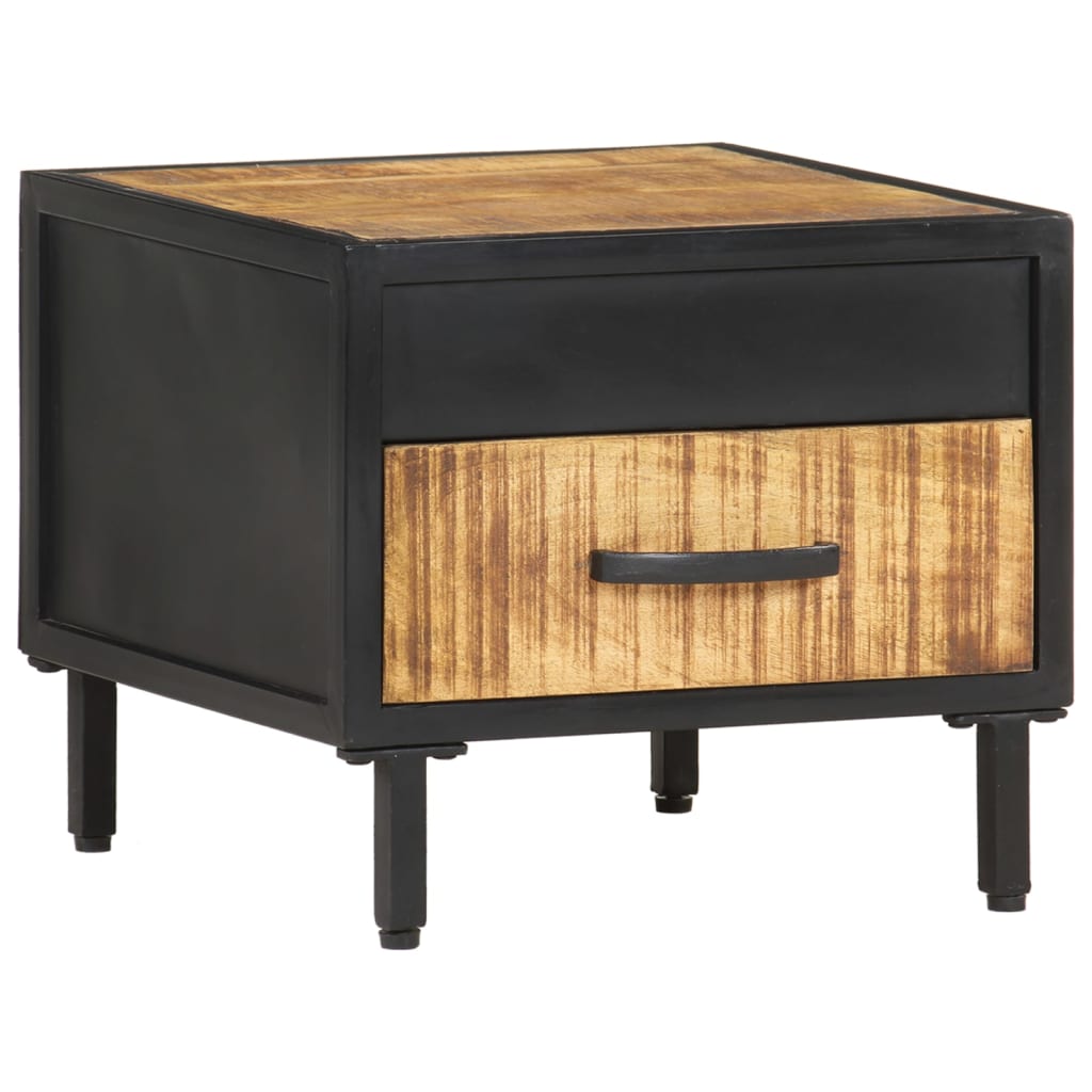Nachttisch 40x40x35 cm Raues Mangoholz - Pazzar.ch