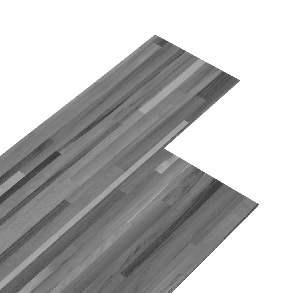 PVC-Fliesen 4,46 m² 3 mm Selbstklebend Gestreift Grau - Pazzar.ch