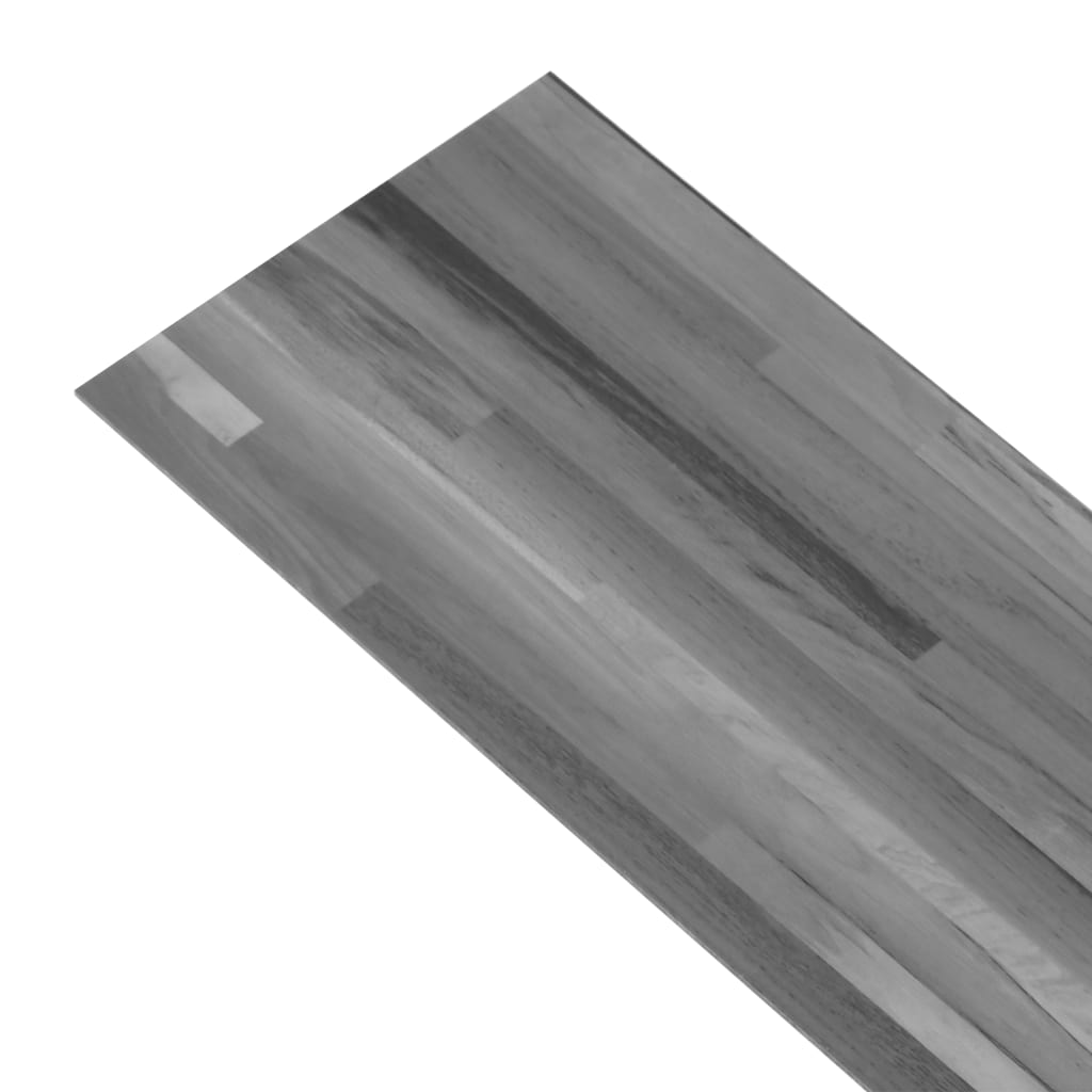 PVC-Fliesen 4,46 m² 3 mm Selbstklebend Gestreift Grau - Pazzar.ch