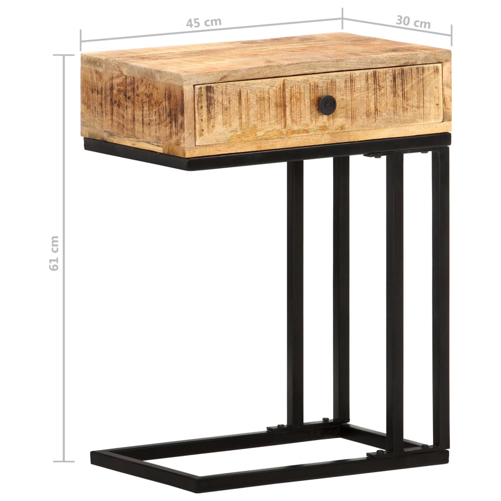 Beistelltisch U-Form 45x30x61 cm Mango Massivholz - Pazzar.ch
