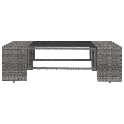 4-tlg. Garten-Lounge-Set Poly Rattan Grau - Pazzar.ch