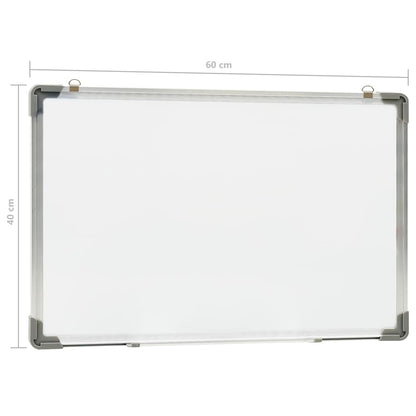 Magnetisches Whiteboard Weiß 60 x 40 cm Stahl - Pazzar.ch