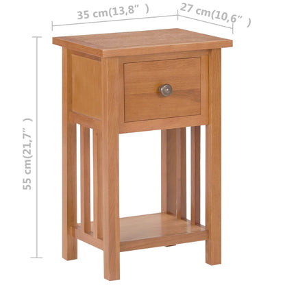 Zeitungstisch mit Schublade 35x27x55 cm Massivholz Eiche - Pazzar.ch