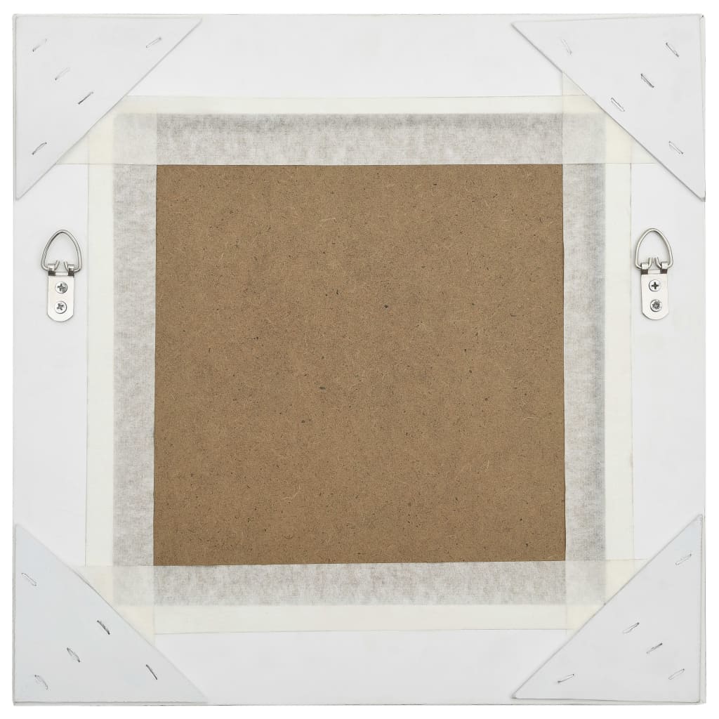 Wandspiegel im Barock-Stil 40x40 cm Weiß - Pazzar.ch