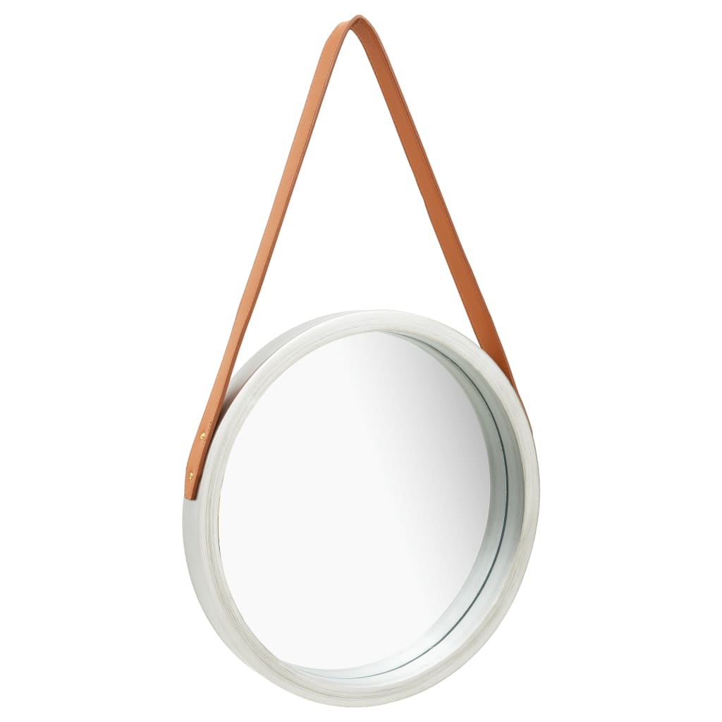 Wandspiegel mit Gürtel 40 cm Silbern - Pazzar.ch