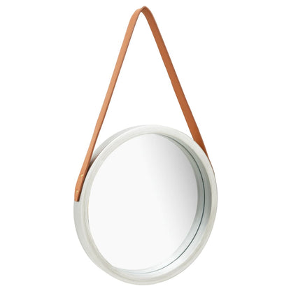 Wandspiegel mit Gürtel 40 cm Silbern - Pazzar.ch