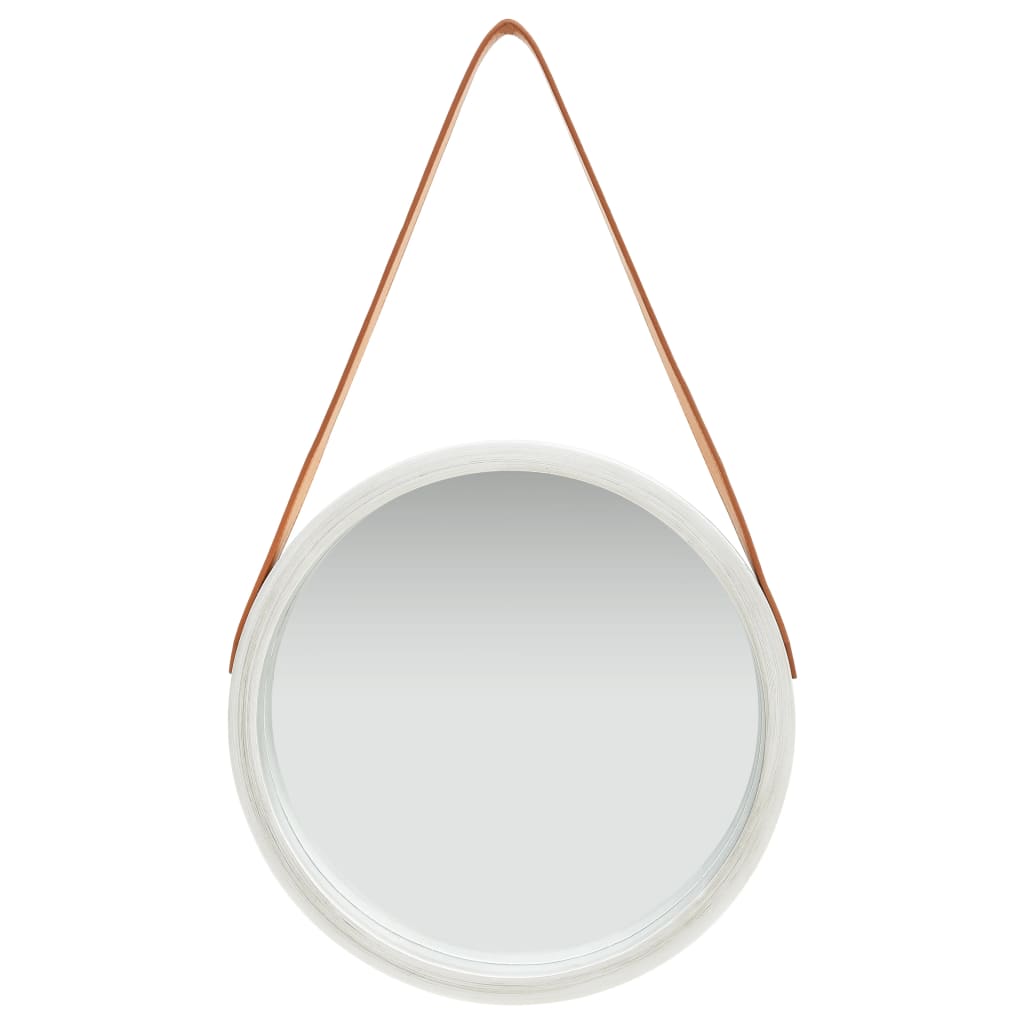 Wandspiegel mit Gürtel 40 cm Silbern - Pazzar.ch