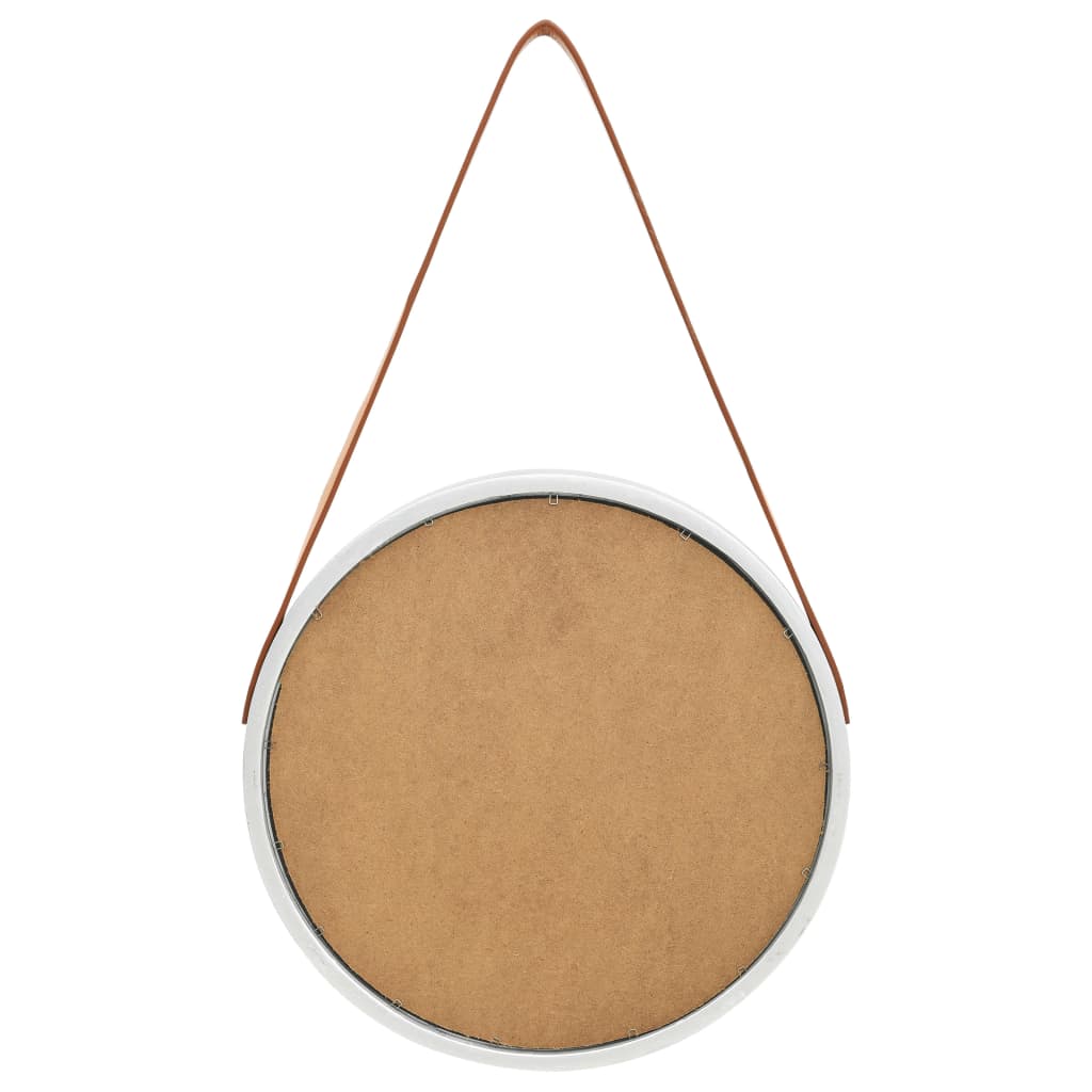 Wandspiegel mit Gürtel 40 cm Silbern - Pazzar.ch
