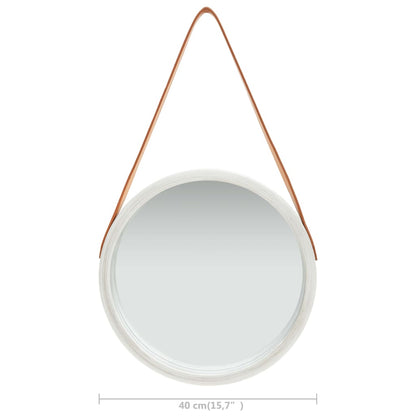 Wandspiegel mit Gürtel 40 cm Silbern - Pazzar.ch