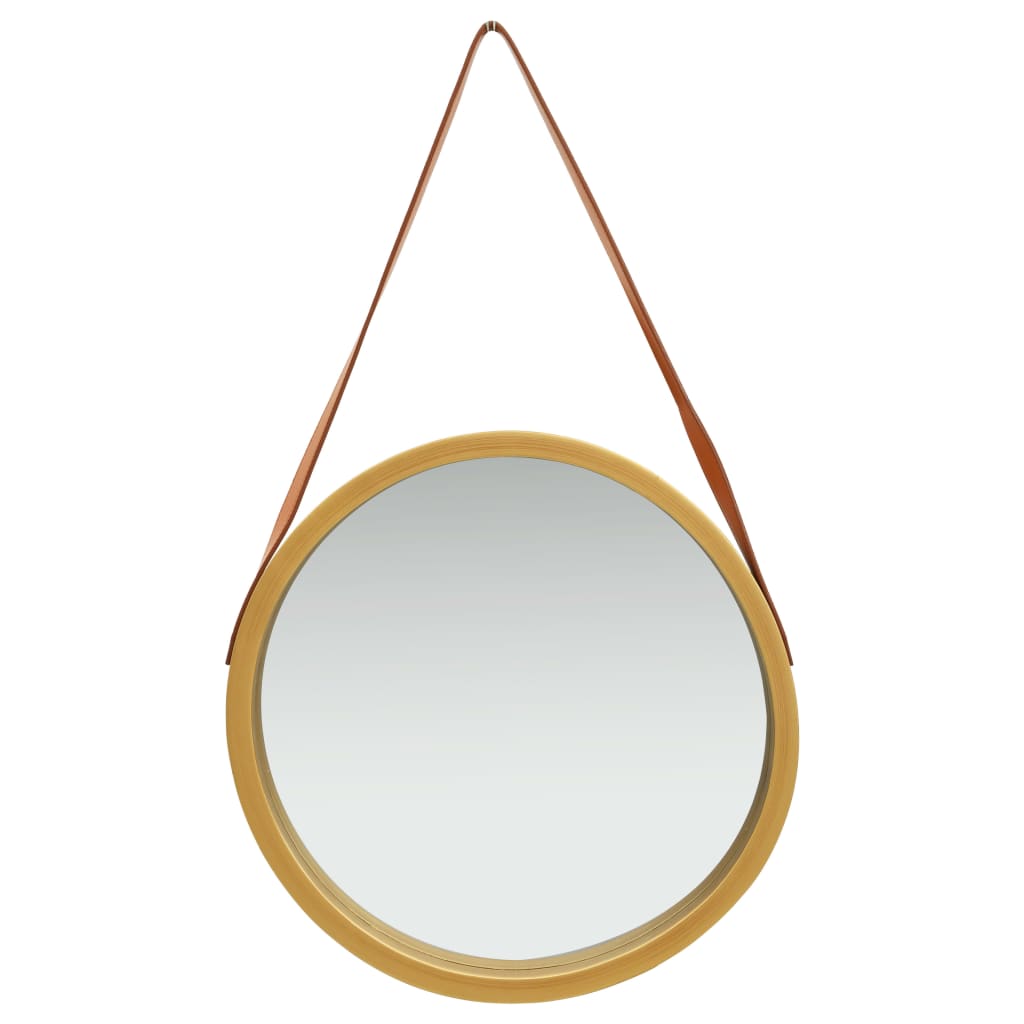 Wandspiegel mit Gürtel 50 cm Golden - Pazzar.ch