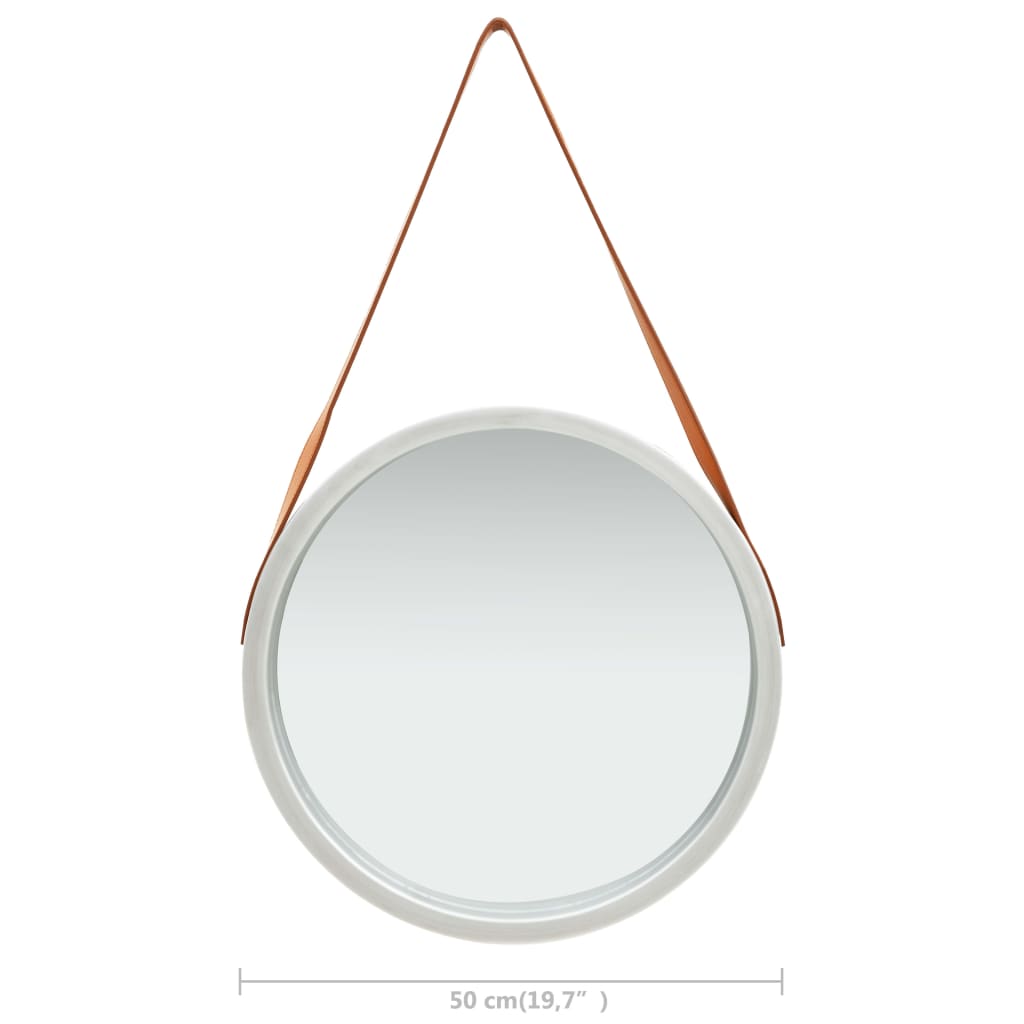 Wandspiegel mit Gürtel 50 cm Silbern - Pazzar.ch