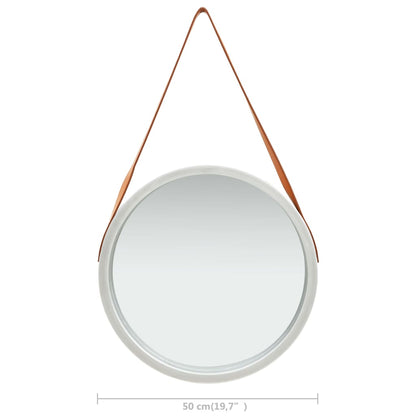 Wandspiegel mit Gürtel 50 cm Silbern - Pazzar.ch
