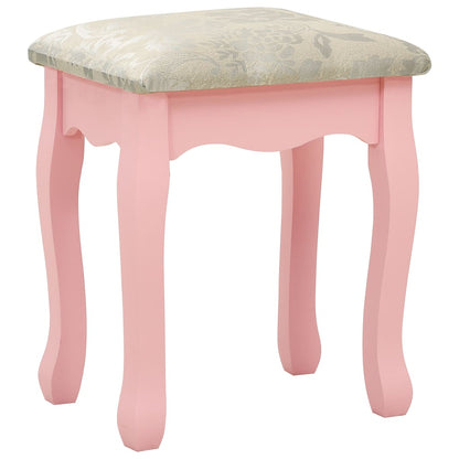 Schminktisch-Set mit Hocker Rosa 50x59x136 cm Paulownia-Holz - Pazzar.ch