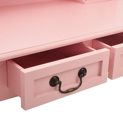 Schminktisch-Set mit Hocker Rosa 80×69×141 cm Paulowniaholz - Pazzar.ch