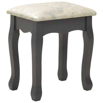 Schminktisch-Set mit Hocker Grau 100x40x146 cm Paulownia-Holz - Pazzar.ch