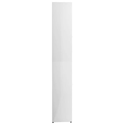 Badezimmerschrank Hochglanz-Weiß 30x30x183,5 cm Holzwerkstoff - Pazzar.ch