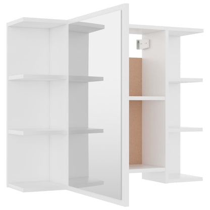 Bad-Spiegelschrank Weiß 80x20,5x64 cm Holzwerkstoff - Pazzar.ch