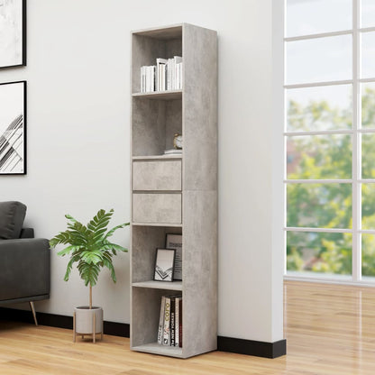 Bücherregal Betongrau 36x30x171 cm Holzwerkstoff - Pazzar.ch