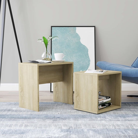 Couchtisch-Set Sonoma-Eiche 48 x 30 x 45 cm Holzwerkstoff - Pazzar.ch