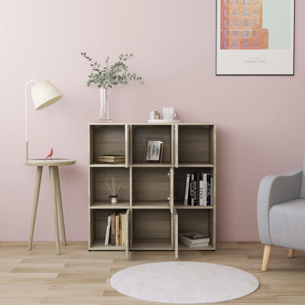 Bücherregal Sonoma-Eiche 90x30x90 cm Holzwerkstoff - Pazzar.ch