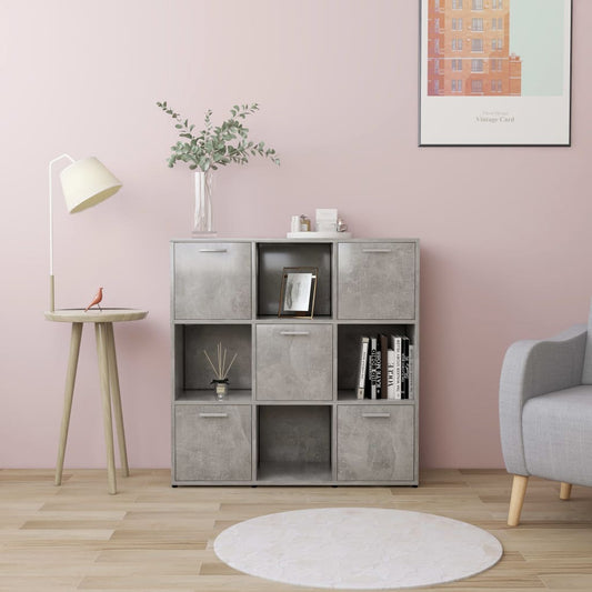 Bücherregal Betongrau 90x30x90 cm Holzwerkstoff - Pazzar.ch