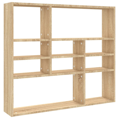 Wandregal Sonoma-Eiche 90x16x78 cm Holzwerkstoff - Pazzar.ch