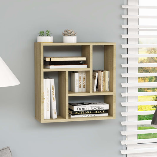 Wandregal Sonoma-Eiche 45,1x16x45,1 cm Holzwerkstoff - Pazzar.ch