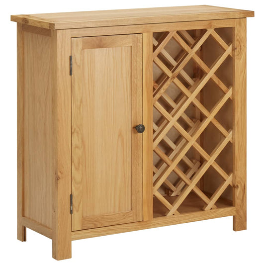 Weinschrank für 11 Flaschen 80 x 32 x 80 cm  Eiche Massivholz - Pazzar.ch