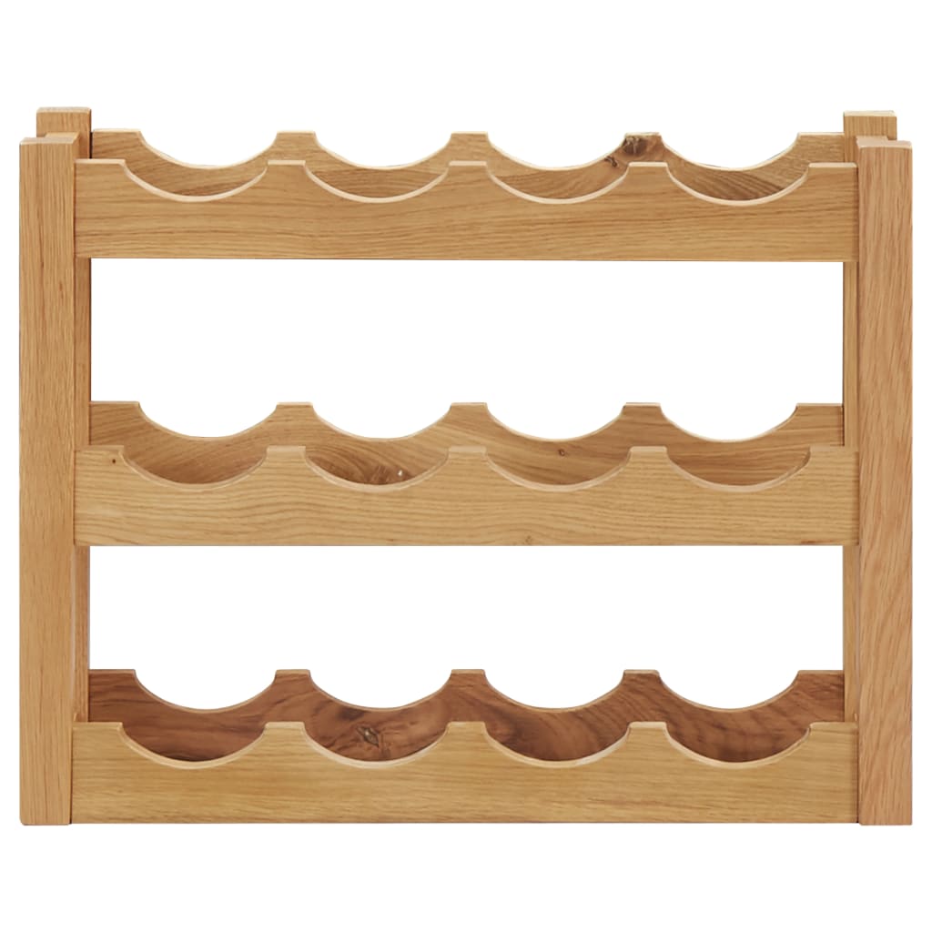 Weinregal für 12 Flaschen 47 x 21 x 36 cm Eiche Massivholz - Pazzar.ch