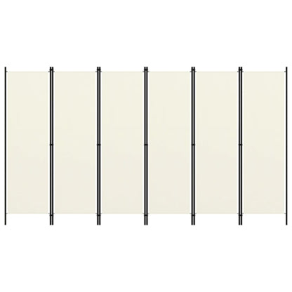 6-tlg. Raumteiler Cremeweiß 300x180 cm - Pazzar.ch