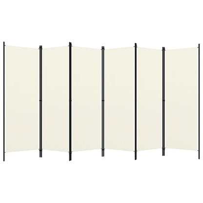 6-tlg. Raumteiler Cremeweiß 300x180 cm - Pazzar.ch