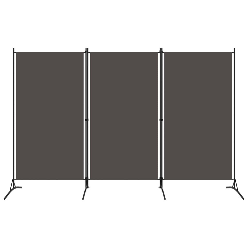 3-tlg. Raumteiler Anthrazit 260x180 cm - Pazzar.ch