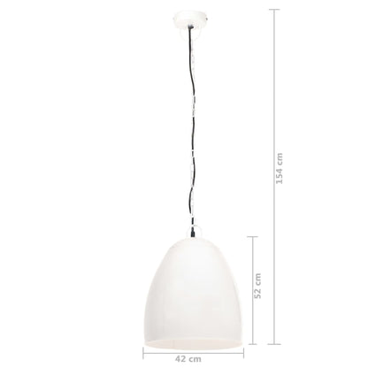 Hängelampe Industriestil 25 W Weiß Rund 42 cm E27 - Pazzar.ch