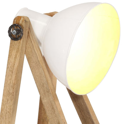 Stehlampe Weiß E27 Mango Massivholz - Pazzar.ch