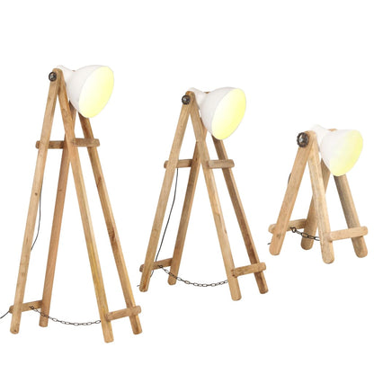 Stehlampen 3 Stk. Weiß E27 Mango Massivholz - Pazzar.ch