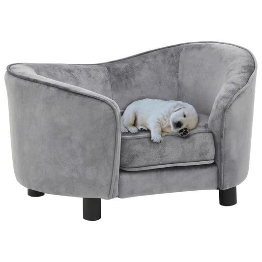 Hundesofa Grau 69x49x40 cm Plüsch - Pazzar.ch