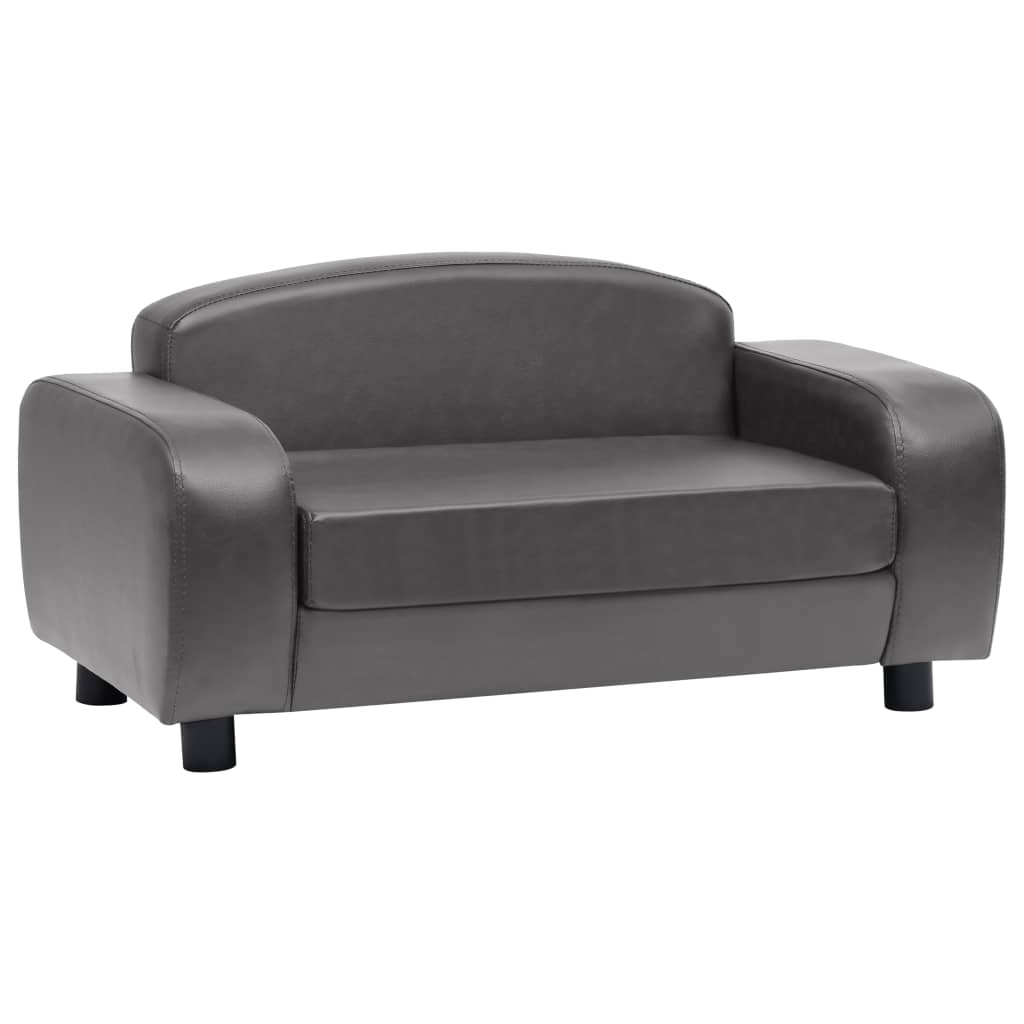 Hundesofa Grau 80x50x40 cm Kunstleder - Pazzar.ch