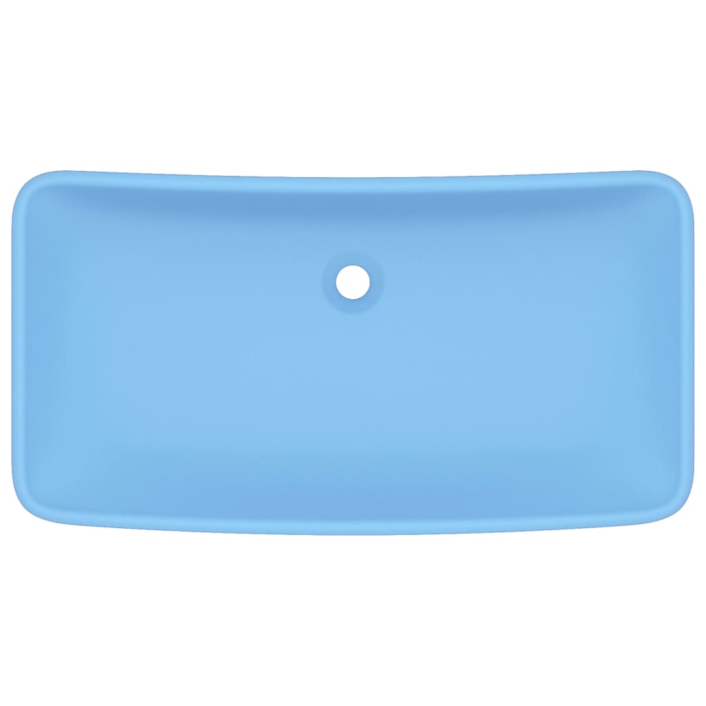 Luxus-Waschbecken Rechteckig Matt Hellblau 71x38 cm Keramik - Pazzar.ch