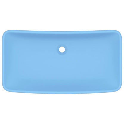 Luxus-Waschbecken Rechteckig Matt Hellblau 71x38 cm Keramik - Pazzar.ch