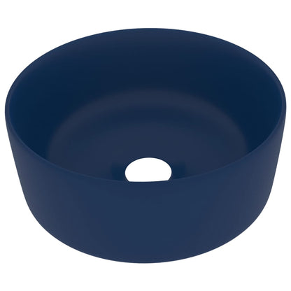 Luxuriöses Waschbecken Rund Matt Dunkelblau 40x15 cm Keramik - Pazzar.ch