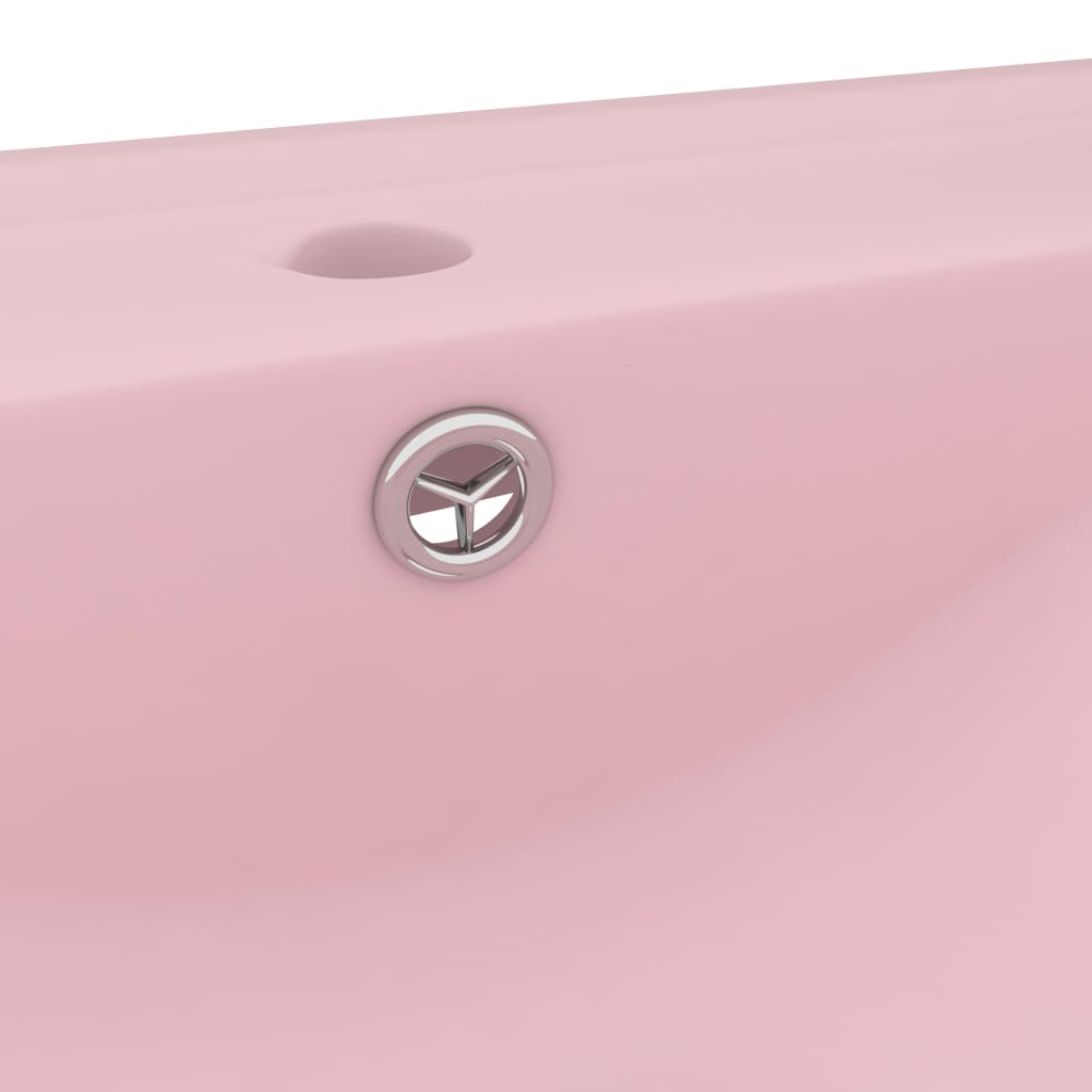 Luxus-Waschbecken mit Hahnloch Matt-Rosa 60x46 cm Keramik - Pazzar.ch