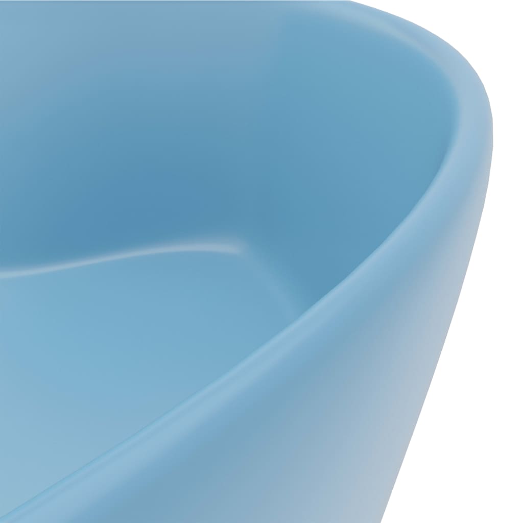 Luxus-Waschbecken mit Überlauf Matt Hellblau 36x13 cm Keramik - Pazzar.ch