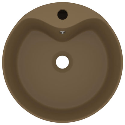 Luxus-Waschbecken mit Überlauf Matt Creme 36x13 cm Keramik - Pazzar.ch