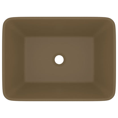 Luxus-Waschbecken Matt Creme 41x30x12 cm Keramik - Pazzar.ch
