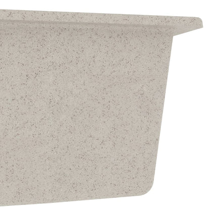 Küchenspüle mit Überlauf Doppelbecken Beige Granit - Pazzar.ch