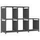 Würfel-Regal 5 Fächer Grau 103x30x72,5 cm Stoff