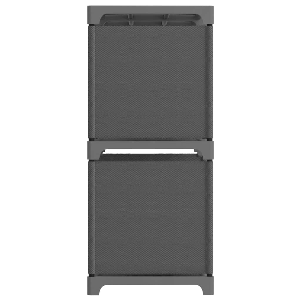 Würfel-Regal 5 Fächer Grau 103x30x72,5 cm Stoff - Pazzar.ch