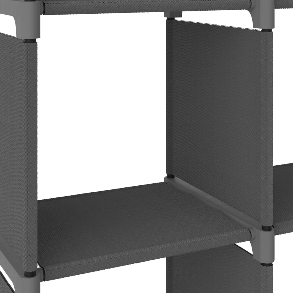 Würfel-Regal 5 Fächer Grau 103x30x72,5 cm Stoff - Pazzar.ch