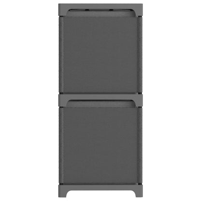 Würfel-Regal mit Boxen 5 Fächer Grau 103x30x72,5 cm Stoff - Pazzar.ch